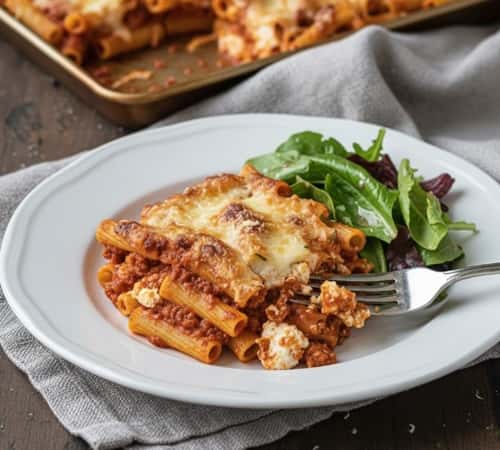 Baked Ziti Recipe - served