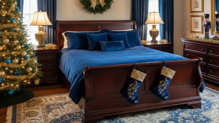 Blue Christmas Bedroom Ideas - featured