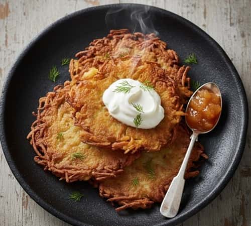 Crispy Latkes - Tasty Hanukkah Appetizer Recipe - completed