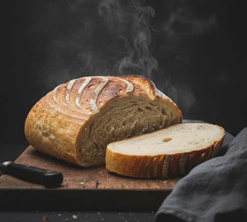 Easy Sourdough Bread Recipe - served