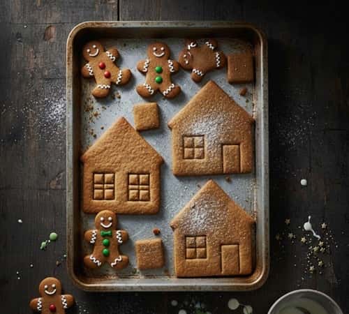 Gingerbread Men & Houses Holiday Cookies Recipe - completed