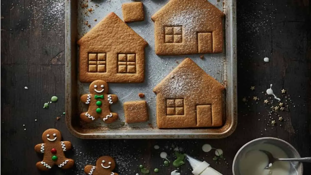Gingerbread Men & Houses Holiday Cookies Recipe - featured