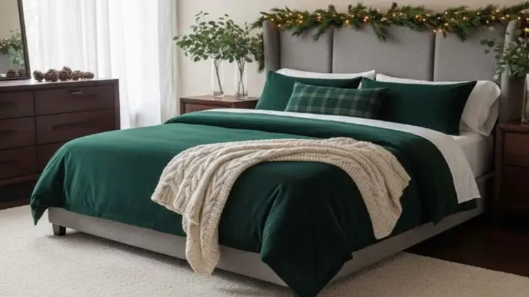 Green Christmas Bedroom Ideas - featured
