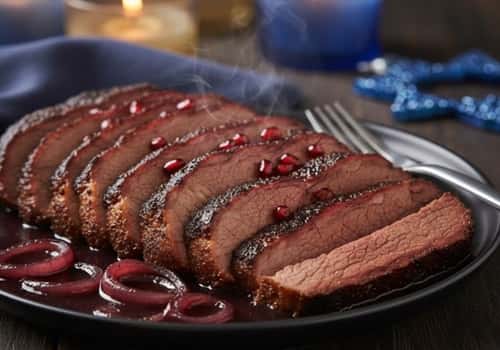 Instructions To Make Slow-cooked Beef Brisket Dinner For Hanukkah