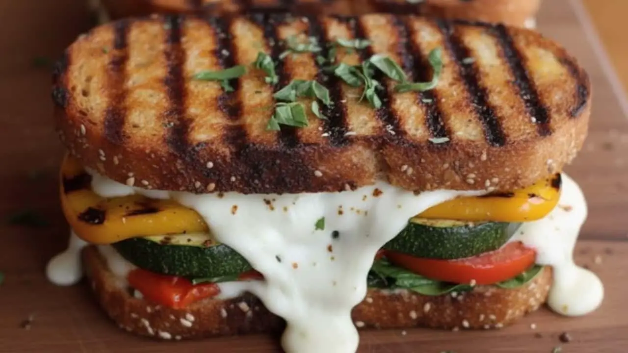 Quick Grilled Mozzarella Sandwich - featured