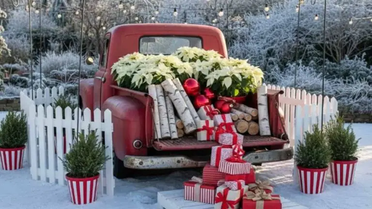 Red And White Garden Ideas for Christmas - featured