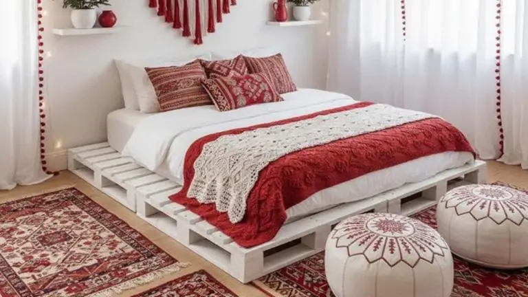 Red and White Christmas Bedroom Ideas - featured