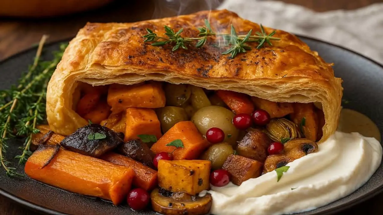 Roasted Vegetable Pot Pie Recipe - featured