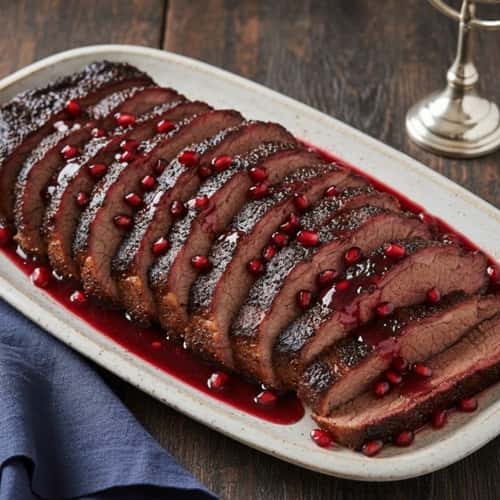 Slow-cooked Beef Brisket Dinner For Hanukkah-completed