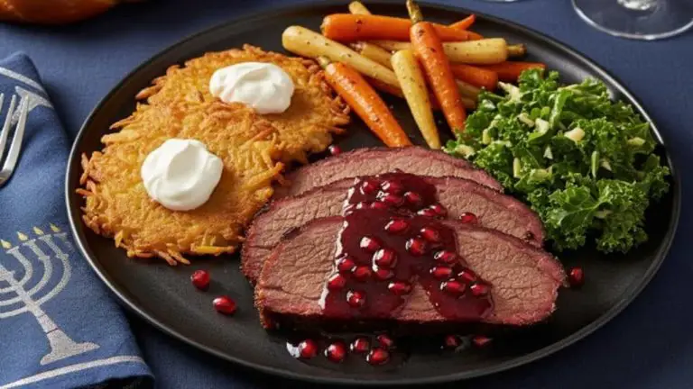 Slow-cooked Beef Brisket Dinner For Hanukkah - featured