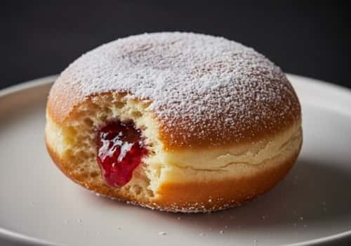 Sufganiyot Jewish Dessert For Hanukkah - completed