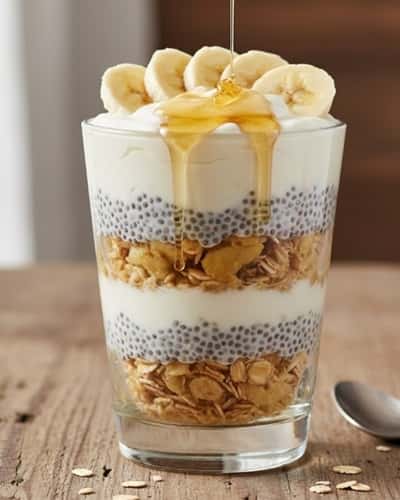 1. Greek Yogurt Banana Pudding Parfait