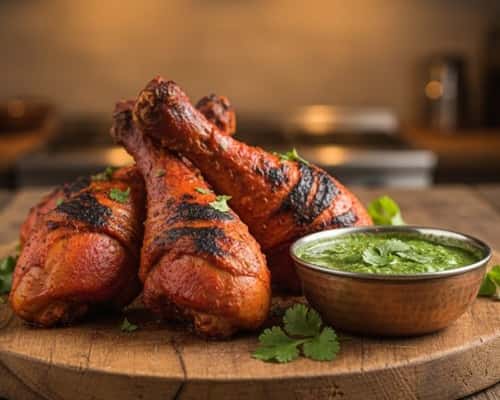 1. Tandoori Turkey Legs with Mint Chutney