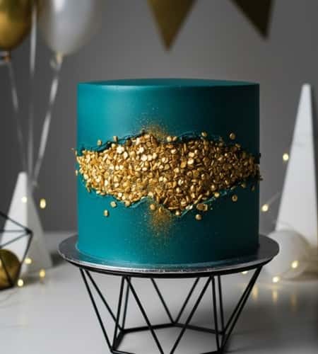 10. Abstract 'Fault Line' Geometric Cake