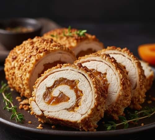 10. Apricot-Stuffed Chicken Breasts with Almond Crust