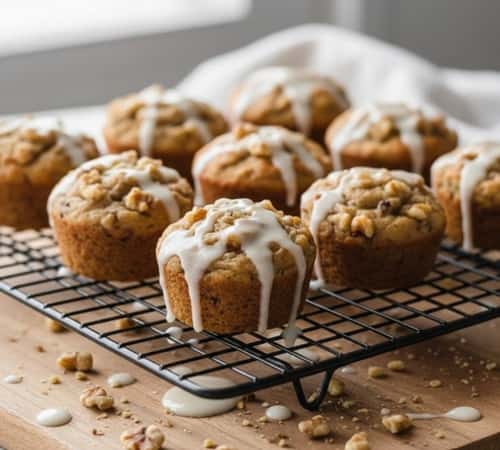 10. Banana Walnut Bites with Yogurt Glaze