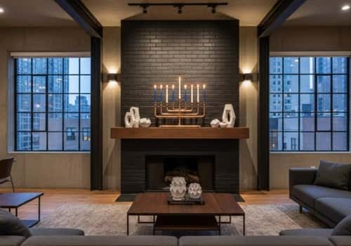 10. Copper Pipe Menorah Display