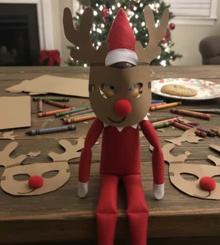 10. Elf Paper Reindeer Masks