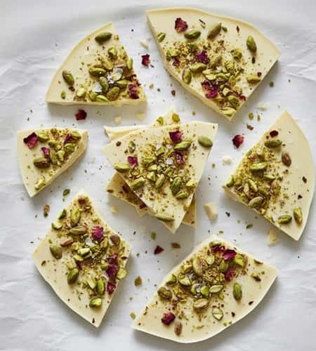 10. Pistachio-Cardamom White Chocolate Bark
