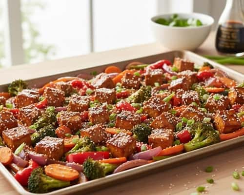10. Sheet Pan Teriyaki Tofu and Veggies