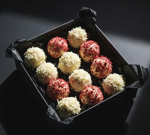 10. White Chocolate Strawberry Champagne Truffles