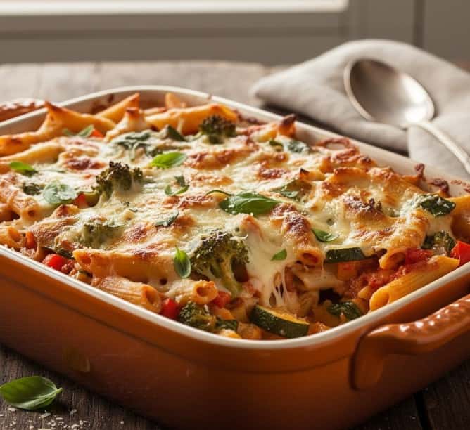 11. Cheesy Veggie Baked Pasta