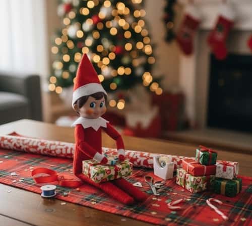 11. Elf Gift Wrapping Station