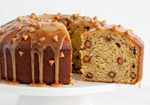 11. Peanut Butter Chip & Honey Glaze Banana Cake