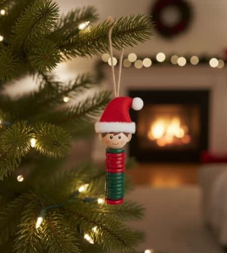 12. Button Elf Ornament