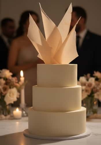 14. Sculptural 'Rice Paper Sails' Cake