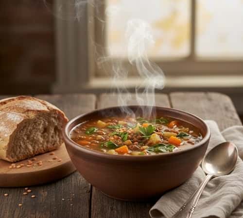 14. Warm Lentil and Veggie Soup