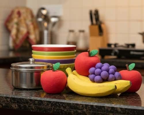 2. DIY Cornstarch Clay Fruit Play Set