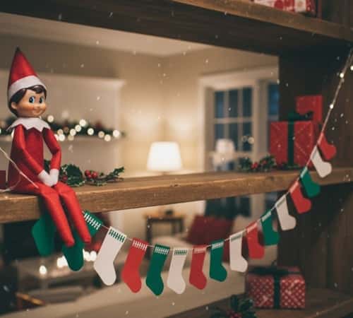 2. Elf Paper Stocking Garland