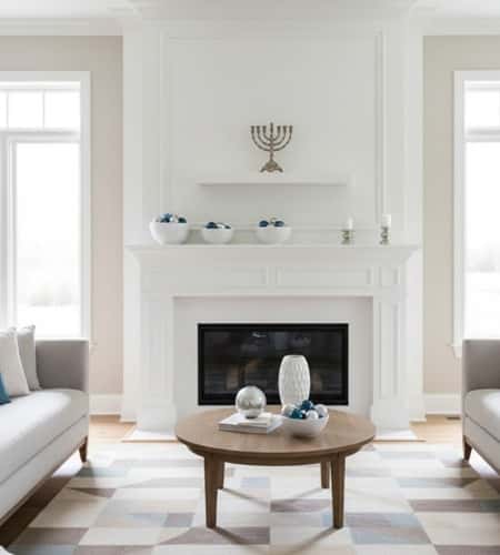 2. Floating Menorah Shelf Moment