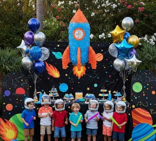 2. Rocket Ship Piñata for Space Lovers