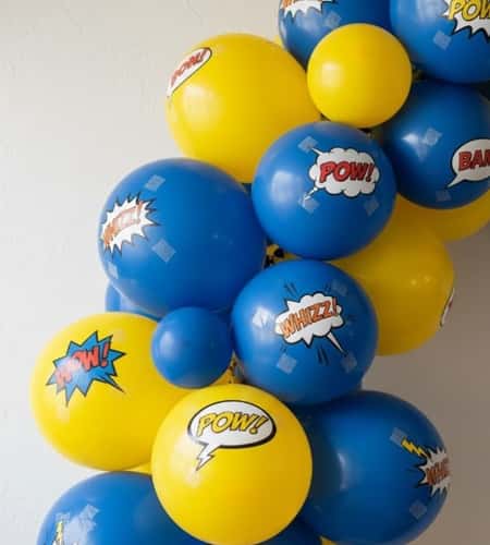 2. Upcycled Comic Book Balloon Garlands