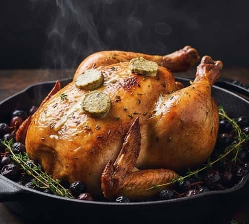 3. Black Garlic and Truffle Butter Roasted Chicken