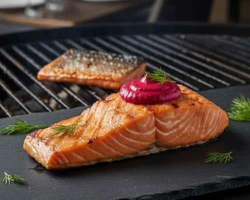 3. Charcoal-Kissed Salmon with Horseradish Chrain
