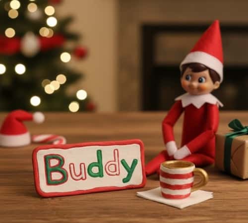 3. Clay Elf Name Plaque