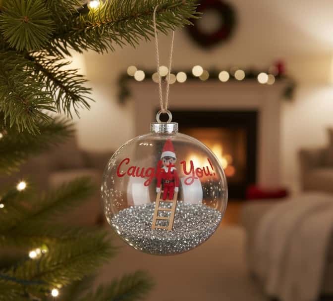 3. Clear Bauble Elf Trap Ornament