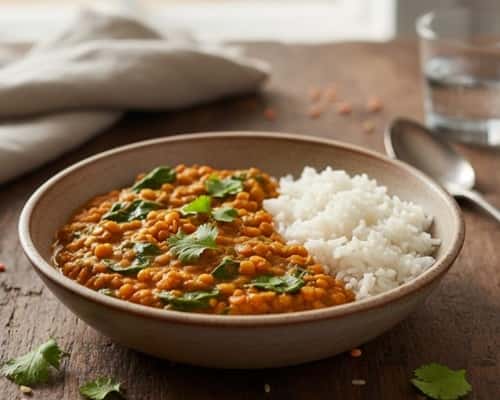 3. Coconut Lentil Curry with Spinach