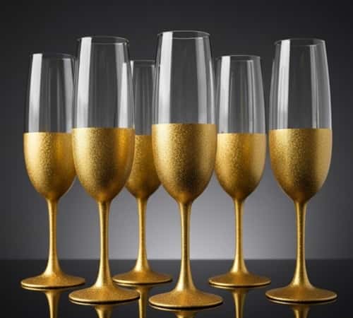 3. Future's So Bright Gold-Dipped Glasses