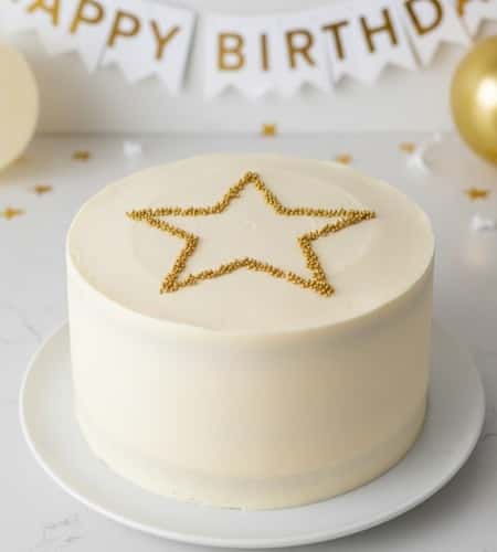 3. The Minimalist 'Sprinkle Outline' Cake