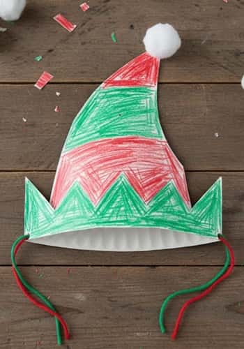 4. Elf Hat Paper Plate Craft