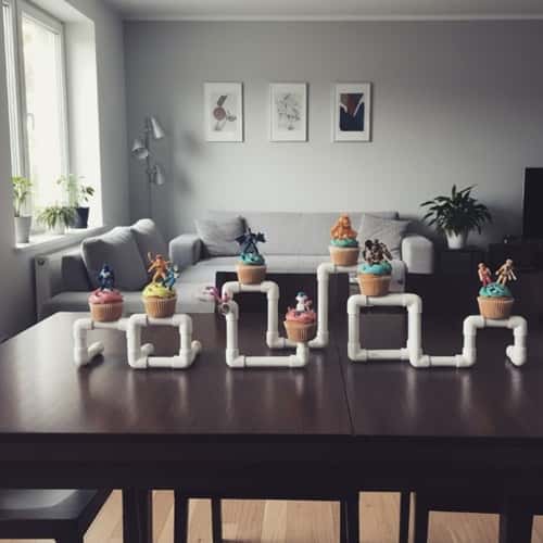 4. PVC Pipe "Cake Stand" Towers