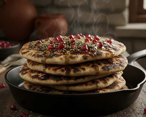 4. Pomegranate Molasses Flatbreads with Za'atar