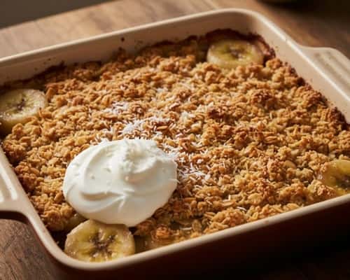 4. Warm Banana Coconut Crumble