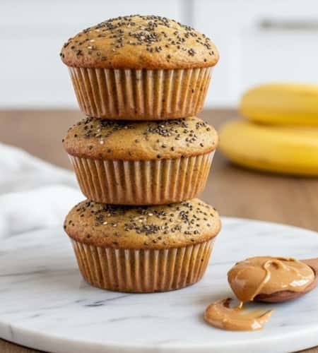 5. Almond Banana Muffins with Chia Seeds