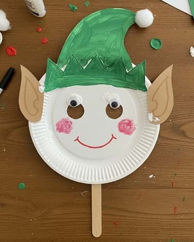 5. Elf Paper Plate Mask
