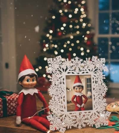 5. Elf Paper Snowflake Frame
